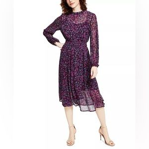 NWT Calvin Klein Floral Print Midi Dress
